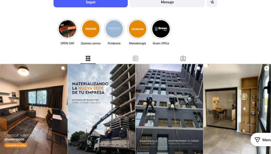 Instagram de TBH Arquitectura
