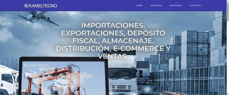 Sitio web de Kameltecno, hecho por WebSolutions