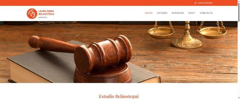 Sitio web de Estudio Beláustegui, hecho por WebSolutions