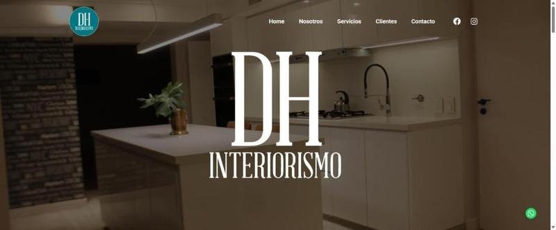 Sitio web de DH Interiorismo, hecho por WebSolutions